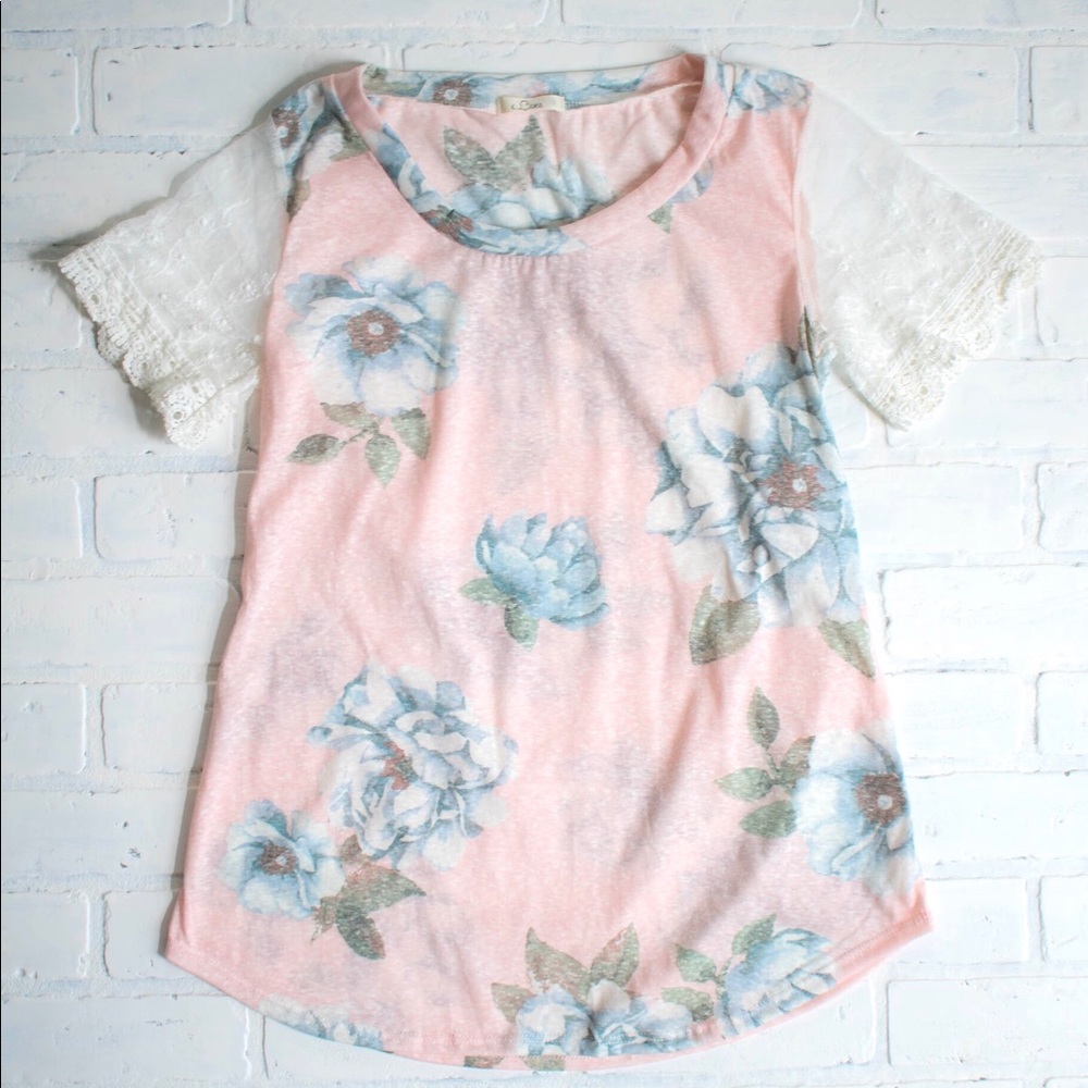 Floral and Lace Top